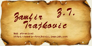 Zamfir Trajković vizit kartica